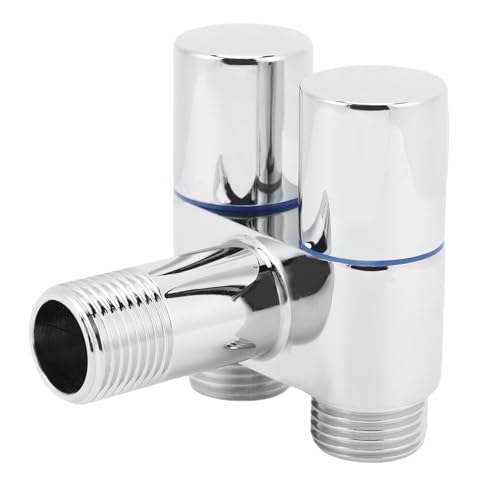 FTVOGUE 1 in 2 Out Winkelventil G1/2 Männliches Gewinde Dual Steuerventil für Badezimmertoiletten Bidet (Elektropliert) von FTVOGUE