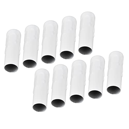 FTVOGUE 10 Stück E14 Kerzenhalter Rohre Kerzenhalter Hülse Beleuchtungszubehör 25x80mm(Weiß) von FTVOGUE