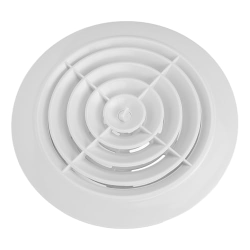 FTVOGUE 150mm Runde Entlüftung Abdeckung Badezimmer ABS Kunststoff-Lüftungs Gitter mit Abnehmbarem Weißem Panel für Wand Decken Installation von FTVOGUE
