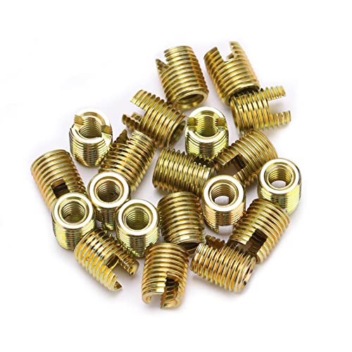 FTVOGUE 20pcs Kohlenstoffstahlrohranschläge für Reduzieradapter Selbsthackungsgewinde Einsatz Schraube Reparaturzubehör (Innere M6*1,0 äußere M10*1,5 Länge 14mm) von FTVOGUE