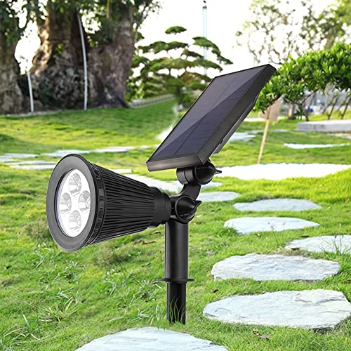 FTVOGUE 4 LED Solar Spotlight Außen Solarleuchte Garten Hof Wege Strahler Landschaft Lampe Solarpanel (warmweiß 2 W) von FTVOGUE