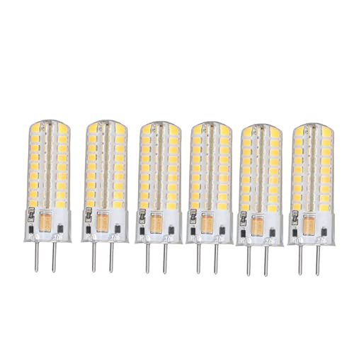 FTVOGUE 6 Stück GY6.35 LED-Birnen 72 LEDs Mais-Glühlampen 7 W AC DC 12 V 700 Lm für Pendelleuchten Deckenleuchten(#2) von FTVOGUE