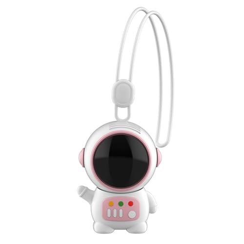 FTVOGUE Astronaut Halslüfter Bladeless Tragbarer Lüfter USB -Wiederaufladbar 2 Geschwindigkeiten mit Starkem Luftstrom für Wanderradfahren Im Innenbereich Im Freien Im Freien (Rosenate) von FTVOGUE