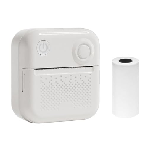 FTVOGUE D3 Tragbarer Thermaldrucker Mini -Taschendrucker Wireless Etiketthersteller mit Tintenless -Drucktechnologie Mini -Aufkleber -Drucker für Studiennoten, Listen, Bilder, (W-1) von FTVOGUE