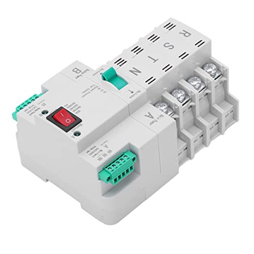 FTVOGUE DIN -Schienenstärke -Stromübertragungsschalter Safer PC Abdeckung Dual Power Automatic Transfer Switch für Wechselstrom 220 V, Breite Anwendungsreichweite für Fabriken und Einkaufszentren von FTVOGUE