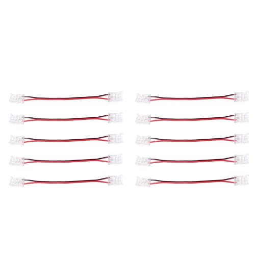 FTVOGUE Double Head -Strip -to Strip Verlängerungsanschluss Compact Design 10 PCs für Schulbüro LED Verbindung, PC Material von FTVOGUE
