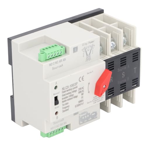 FTVOGUE Dual Power Fast Switching Automatic Transfer Switch Mystical/Fantasy Resparedant 3P ATS für Fabriken, Einkaufszentren PC -Material (63A) von FTVOGUE