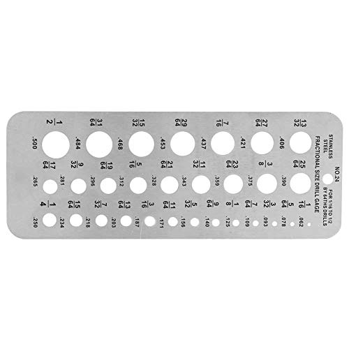 FTVOGUE Edelstahl-Bohrlehre, metrische Messung, 1–13 mm, 1/16–1/2 Zoll Messwerkzeug für metrische Muttern, Schrauben und Gewinde FTVOGUE Edelstahl-Bohrlehre, metrische Messung, 1–13 mm, 1/16–1/2 Zoll Messwerkzeug für metrische Muttern, Schrauben und Gewinde von FTVOGUE