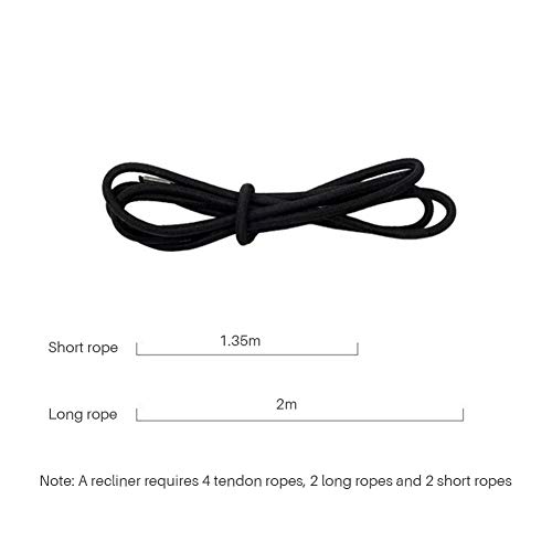 FTVOGUE Ersatzkabel für den Stuhl mit Dem Zullwert von Gummibändern - Premium -Oxford Kernmaterial Einfache Wartung Geeignet für Raumstuhl, Bungee (Black) von FTVOGUE