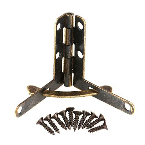 FTVOGUE Feder Eisenscharnierunterstützung 90 ° Winkel für Kleine Box -Vintage -Farbe für Schmuckweinkoffer, 20pcs (Bronzefarbe) von FTVOGUE
