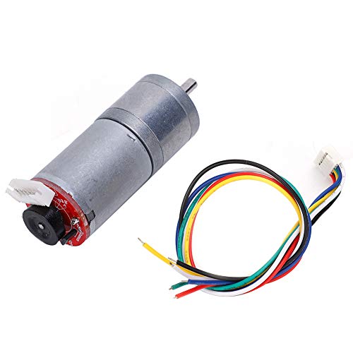 FTVOGUE GA25-370 Getriebemotor DC mit Geschwindigkeitscodierer, Großer Getriebedrehmoment-Pinsel-DC-Motoren Reduzierer, Hoher Elektrischer Mikrogeschwindigkeitsreduzierungsmotor für (DC12V 60RPM) von FTVOGUE