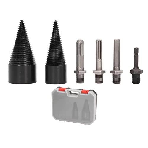 FTVOGUE Holzsplitter -Sets Brennholzbohrmaschine Bit Holzspaltbohrer mit 4 Griffen für Geteiltes Holz 6 -Stcs 32 Bis 42 Mm von FTVOGUE