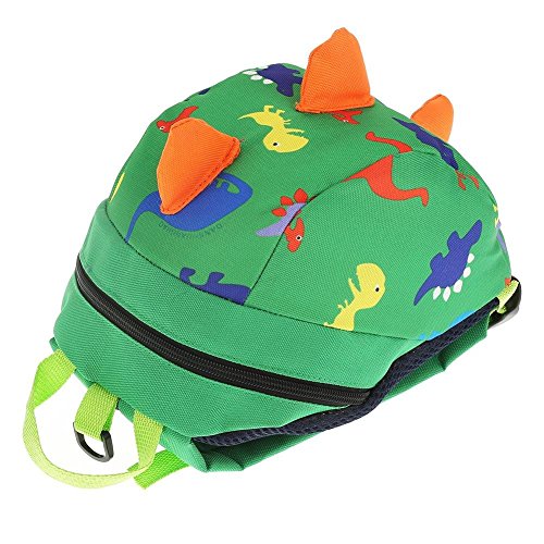FTVOGUE Kinder Dinosaurier Muster Kinderrucksack niedlichen Bonbon Farbe Leinwand Schultasche Sicherheitsrucksack mit Zugseil, geeignet für Kleinkinder 1 von FTVOGUE