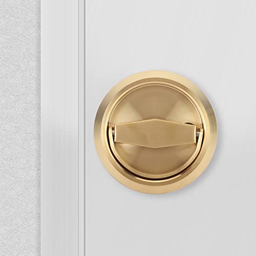 FTVOGUE Langlebige Antirustbeschichtete Edelstahlschrank -Türschloss mit Griff, für Schränke und Tatami, Lange Lebensdauer für Stahltüren (Bronze) (GOLD) von FTVOGUE