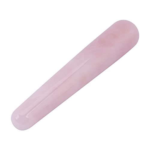 FTVOGUE Massagestein Rosenquarz Kristall Gesicht Massage Stein Glatt Stick Massage-Behandlung Werkzeug Pink 110 mm rose von FTVOGUE