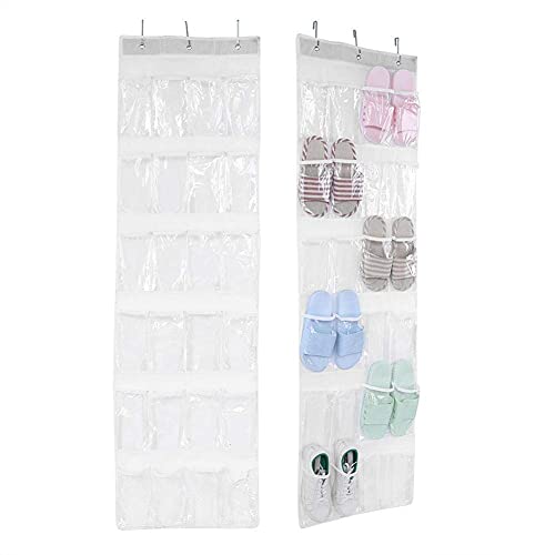 FTVOGUE Over The Door Shoe Organizer 24-Pockets hängen transparente Schuhe Aufbewahrungstaschen Rack von FTVOGUE