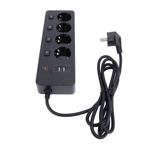 FTVOGUE Power Socket Strip 4PCS 2 -Tinten -Steckdosen Multifunktional Strip mit Unabhängiger Switch und USB Ports Office Hotel von FTVOGUE