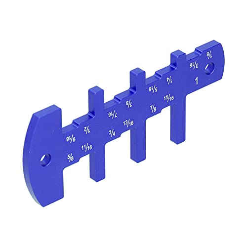 FTVOGUE Routertiefen - -Werkzeug Wirksamer Höhenmesser für Holzbearbeitung 1/8-1in Template Kit für Holzarbeiter, Aluminiumlegiermaterial (BLUE) von FTVOGUE