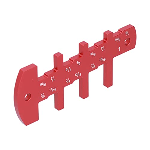 FTVOGUE Routertiefen - -Werkzeug Wirksamer Höhenmesser für Holzbearbeitung 1/8-1in Template Kit für Holzarbeiter, Aluminiumlegiermaterial (Rot) von FTVOGUE