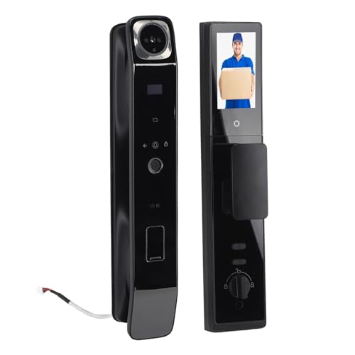 FTVOGUE Smart Fingerabdrucktüreingangsschloss mit HD 1080p -Kamera für die Sicherheit zu Hause, Mehrere Entsperrmethoden für Einfachen Zugriff - ABS Material von FTVOGUE