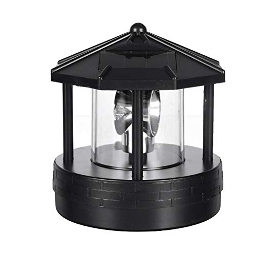 Solarbetriebener Leuchtturm, Drehbar, für den Außenbereich, Wasserdicht, LED-Solarlicht, Leuchtturm, Turm, Dekorative Lampe Zum Dekorieren von Häusern (Wie gezeigt) von FTVOGUE