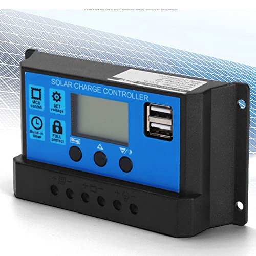 FTVOGUE Solarladeregler, 60A/50A/40A/30A/20A/10A 12V 24V Intelligenter Solarladeregler, Auto-Solarpanel-Laderegler, Regler für Erneuerbare Energien(50A) von FTVOGUE