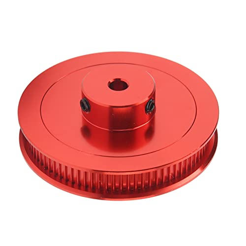 FTVOGUE Synchrones Rad 80T 5 Mm Timingriemenscheibe Legierungstahl für 3D -Drucker CNC Drehmaschine Zuverlässige Stabile Getriebe Zahnradformungsmaschinen (Rot) von FTVOGUE