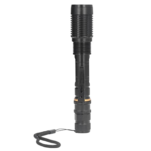 FTVOGUE Teleskopische, Zoombare Taschenlampe, 5 Beleuchtungsmodi, 5000 Lm, wasserdichte Handtaschenlampen für Outdoor-Abenteuer, Camping, Zuhause(Schwarz) von FTVOGUE