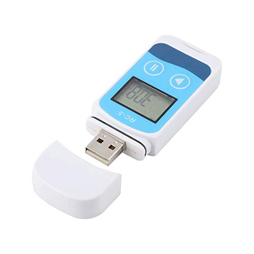 FTVOGUE Tragbarer Temperatur-Datenlogger Mini Temp Recorder Anzeige LCD Display 32000 Punkte U Disk Design mit internem Sensor von FTVOGUE