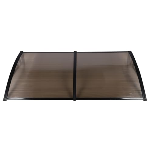 FTVOGUE Windschutz -Tür -Markisenabdeckung für Garten Im Freien, Elegante Fenster Baldachin Abdeckung für Terrasse, Stabil Braune Plastikstahl PC Platine (200cm / 78.74in) von FTVOGUE