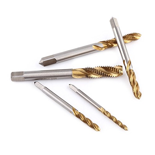 Gewindeschneidwerkzeug, Gewindeschneidwerkzeug, Titanbeschichtetes HSS-Spiralriffel-Schraubgewindebohrer-Set M3 M4 M5 M6 M8 Gewindeschneidendes Gewindeschneidwerkzeug Gewindeschneidwerkzeug, Gewindeschneidwerkzeug, Titanbeschichtetes HSS-Spiralriffel-Schraubgewindebohrer-Set M3 M4 M5 M6 M8 Gewindeschneidendes Gewindeschneidwerkzeug von FTVOGUE