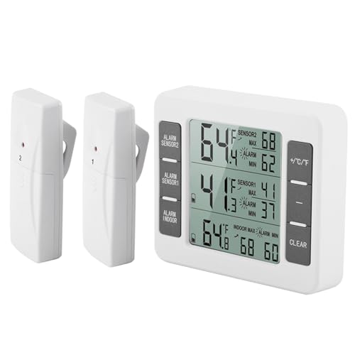 Kühlschrank Thermometer Wireless Digital Akustischer Alarm Kühlschrank Gefrierschrank Thermometer mit 2 STÜCKE Sensor Min/Max Display Kühlschrank Thermometer Wireless Digital Akustischer Alarm Kühlschrank Gefrierschrank Thermometer mit 2 STÜCKE Sensor Min/Max Display von FTVOGUE