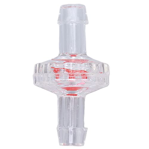 Kunststoff-Rückschlagventil, 10 Stück Anti-Rückfluss-Rückschlagventil Einweg-PP-Kunststoff-Rückschlagmembran-Widerhaken für Lufteinlass-Zufuhrschlauch, Pumpen und Zubehör(5mm transparent) von FTVOGUE