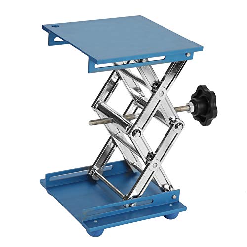 Labor Hebebühne Blau Galvanisiertes Aluminium Labor Hebeplattform Ständer Rack Scissor Jack Lifter (150 * 150 * 250mm) von FTVOGUE
