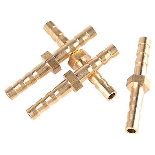 Messing Stacheldraht Fitting Schlauchanschluss Reduzierstück Reduzierstopfen Wasserhahn Bewässerung Joint Koppler Stecker 4-4mm 4 Stk von FTVOGUE