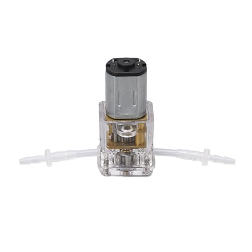 Mini-Peristaltikpumpe, Transparentes Gehäuse, 1 Ml/min Durchfluss, 0,001 M Hub, Flüssigkeitsdosierpumpe mit Metallkonstruktion für Wasserpumpen (G10 3V) von FTVOGUE