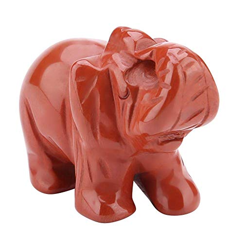 FTVOGUE Naturstein Elefant Figur Jade Geschnitzte Glücklicher Elefant Artware Home Decoration Einrichtungsgegenstand 1,5 Zoll(06) von FTVOGUE