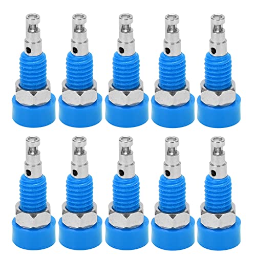 Polklemme, Bananenbuchse, 10 Stück Mini-Polklemme, 2 Mm Bananenbuchse, Klinkenbuchse, Elektronischer Instrumentenstecker-Adapter (Blau) von FTVOGUE