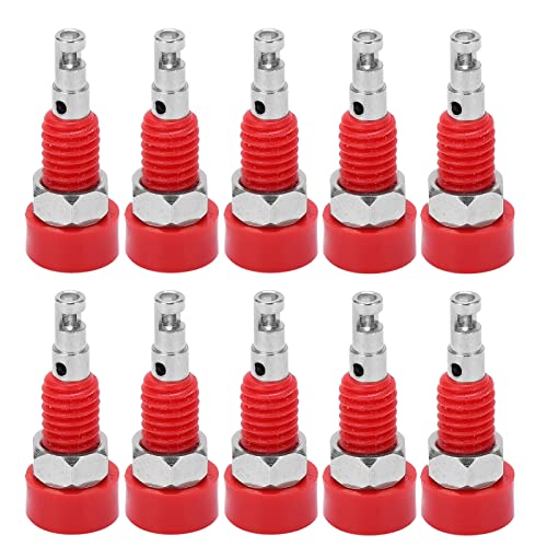 Polklemme, Bananenbuchse, 10 Stück Mini-Polklemme, 2 Mm Bananenbuchse, Klinkenbuchse, Elektronischer Instrumentenstecker-Adapter (Rot) von FTVOGUE