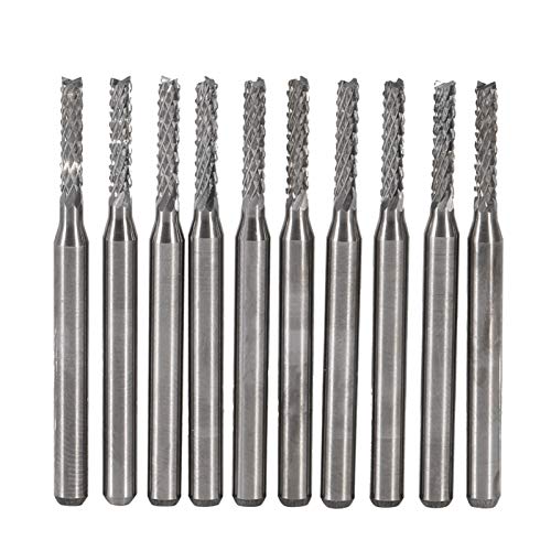 FTVOGUE Hartmetall Schaftfräser, 10 Stk., 2 mm, Hochfeste Rotationsfräser, Langlebige Verschleißfestigkeit, Für Leiterplatten CNC FTVOGUE Hartmetall Schaftfräser, 10 Stk., 2 mm, Hochfeste Rotationsfräser, Langlebige Verschleißfestigkeit, Für Leiterplatten CNC von FTVOGUE