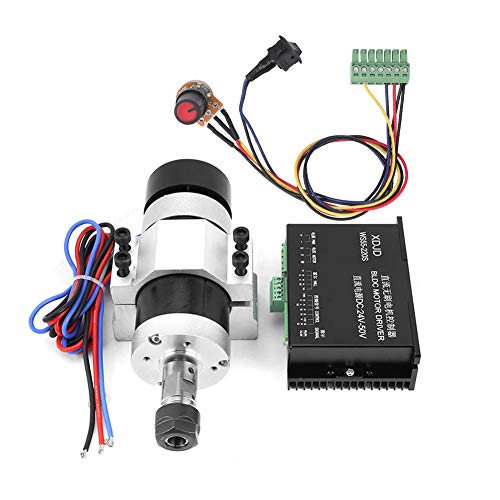 Spindelmotor Spindelmotorsatz ER16 500W 12000r / min Schnelle Luftgekühlte Bürstenlose Luftkühlung mit Motortreiber-Potentiometer-Schalterklemme von FTVOGUE