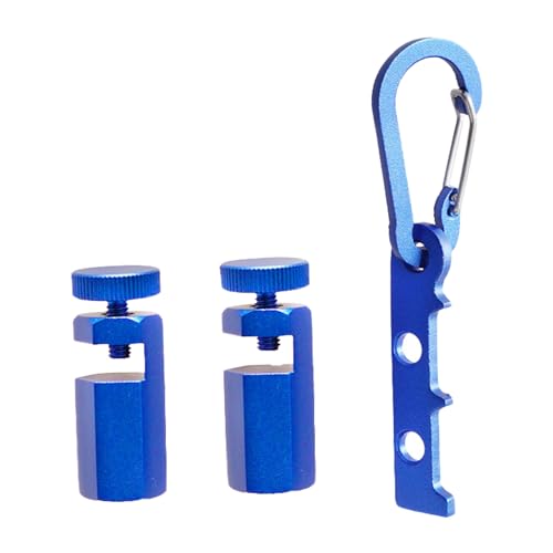 Treppenlehre für Treppenlayout, Treppenlehre aus Aluminium, Robustes Messing-Treppenlehren-Set, Große Knopfgröße mit Halter und Karabiner, Zimmermannswinkel (Blue) von FTVOGUE