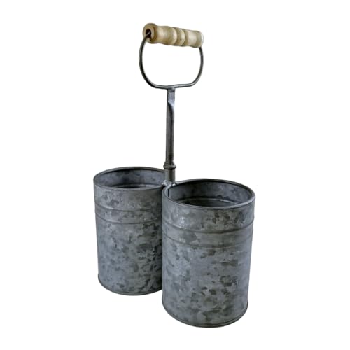 FTWDesign Besteckkorb aus Zink - Besteckkasten mit Tragegriff von FTWDesign