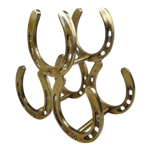 FTWDesign Hufeisen Flaschenhalter in Messingoptik - Weinflaschenhalter aus Metall von FTWDesign