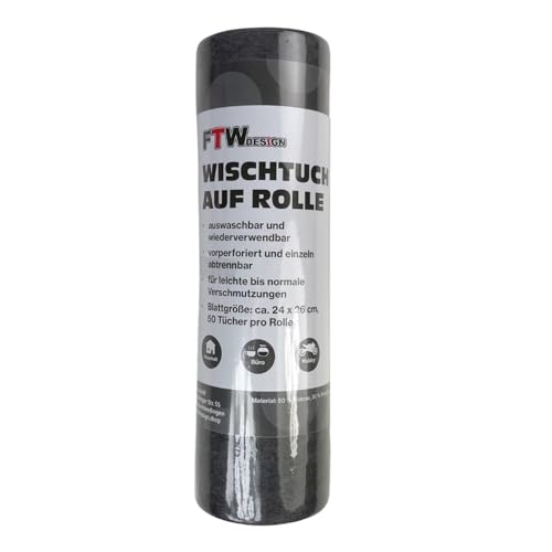 FTWDesign Universal Wischtuch auf Rolle in schwarz von FTWDesign