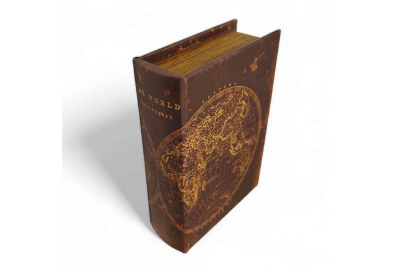 FTWdesign Aufbewahrungsbox Kleine Aufbewahrungsbox Bücher Box aus Papier in Braun/Gold von FTWdesign