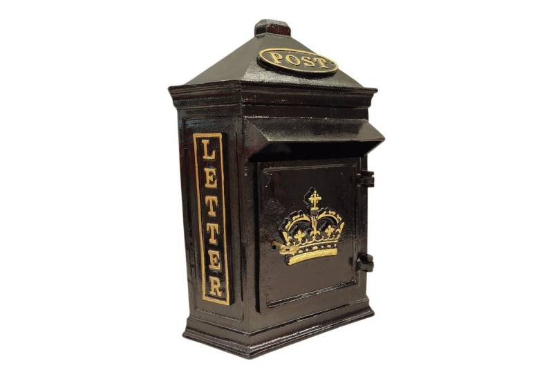 FTWdesign Briefkasten Retro Crown Post Box Briefkasten aus Metall in schwarz FTWdesign Briefkasten Retro Crown Post Box Briefkasten aus Metall in schwarz von FTWdesign