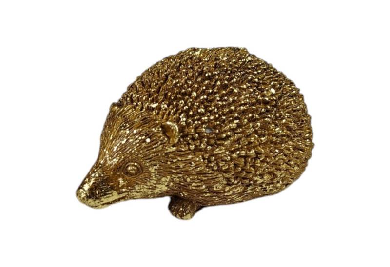 FTWdesign Dekofigur Igel Dekofigur in Gold - moderne Herbstdeko von FTWdesign