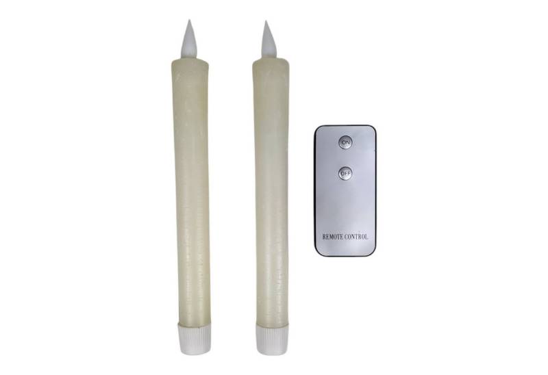 FTWdesign LED-Kerze LED Tropfen Stabkerze im 2er-Set mit Fernbedienung von FTWdesign