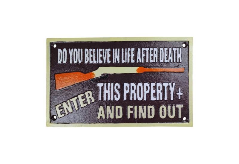 FTWdesign Metallschild Life after Death Metallschild mit lustigem Spruch von FTWdesign